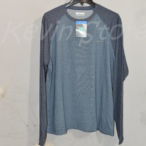 NWT Columbia Men’s‎ Long Sleeve Raglan Tee, Omni-Wick, - Picture 1 of 3